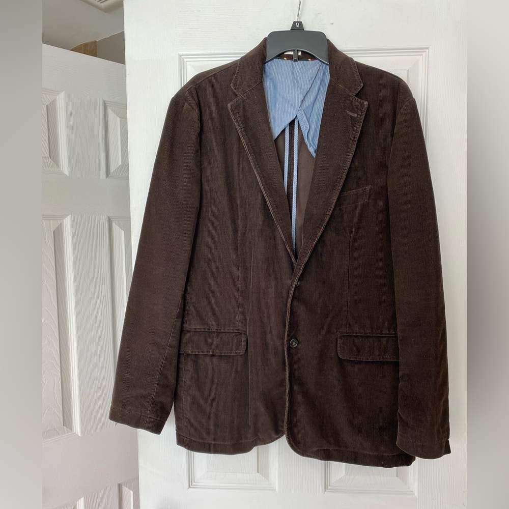 🪵J. Crew Men’s Vintage Brown Corduroy Blazer, Large🪵